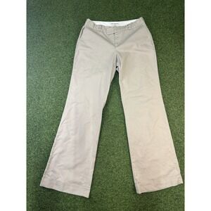 Banana‎ Republic Chino Pants Womens 10 Gray Formal Stretch Wide Leg Jackson Fit